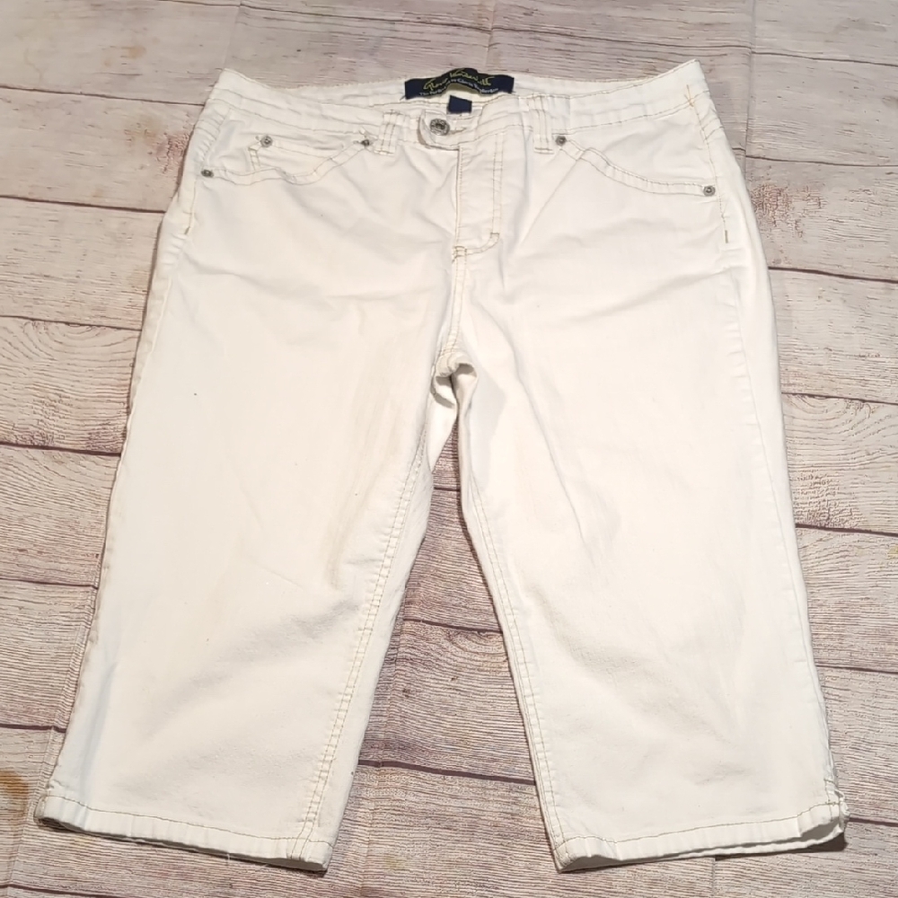 Gloria Vanderbilt The Perfect Fit women's white capris size 12P